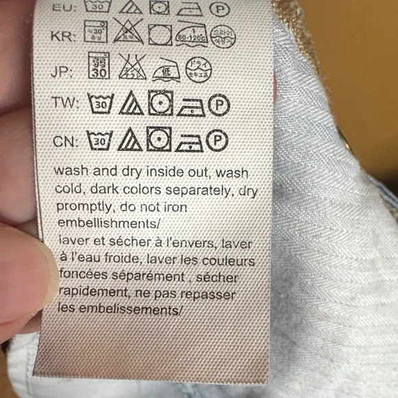 Calvin Klein Jeans Blue Distressed Shorts Size 26 - Picture 9 of 11